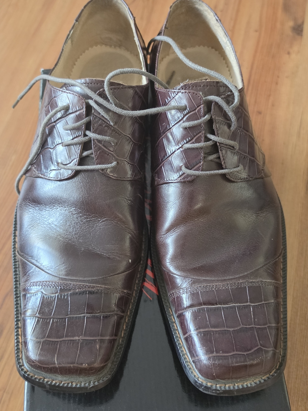 Giovanni Men's Brown Leather Dress Shoes
